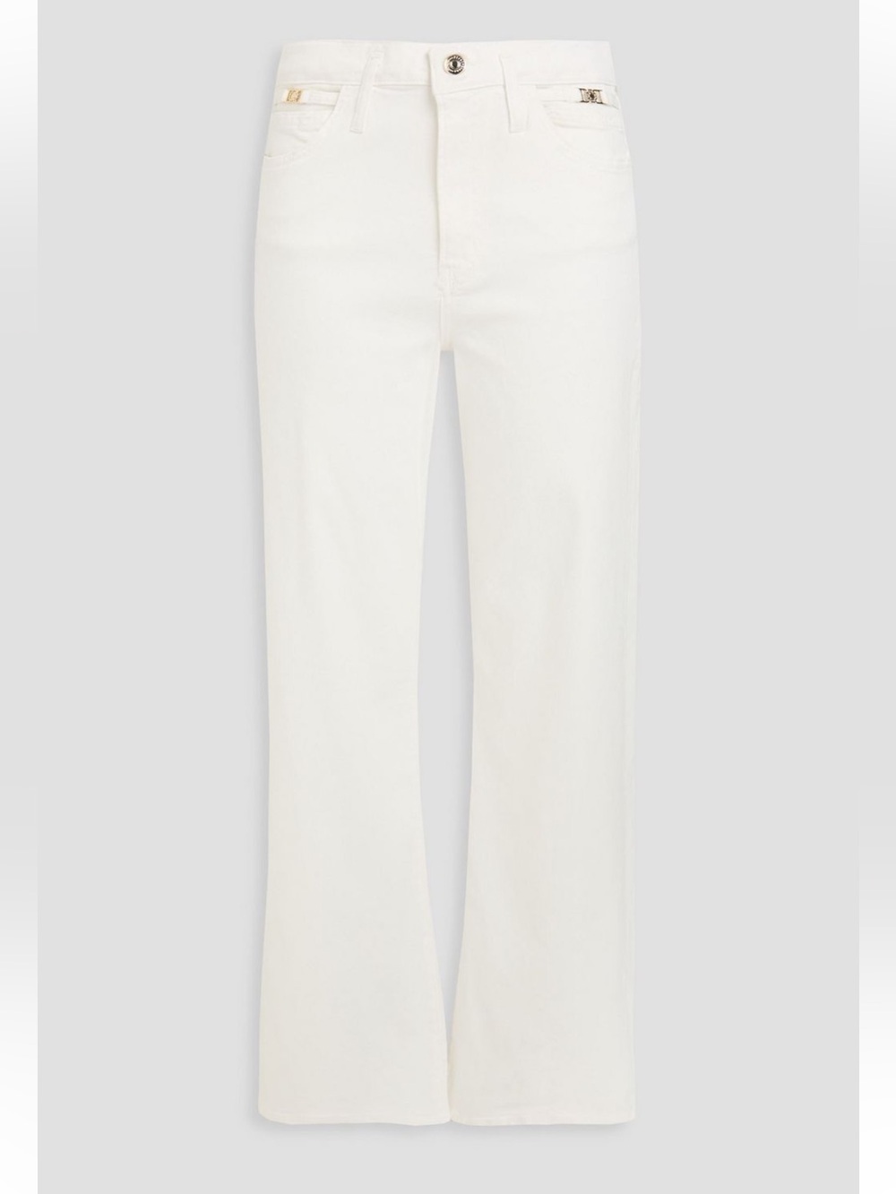 Maje White High-Rise Wide-Leg Jeans
